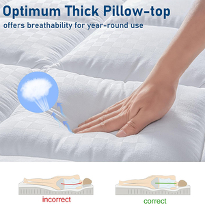 Chăn thêm dày giường nệm Topper siêu mềm thoáng khí xuống thay thế điền Nệm pad với 8-21 inch sâu túi - Product Image 3
