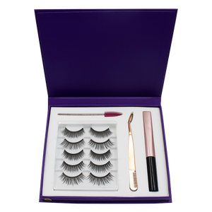 5 Pairs Magnetic eyelashes eyeliner magnet eyelashes 3D silk lashes eyelash box faux mink lashes private label