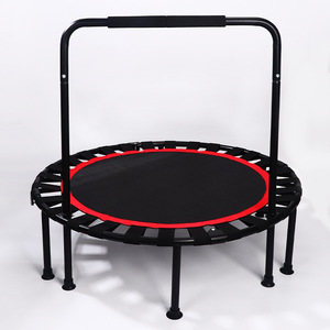 Trampolín redondo Gimnasio Fitness Interior Exterior Plegable Ejercicio Trampolín con mango en L 40 pulgadas - Product Image 1