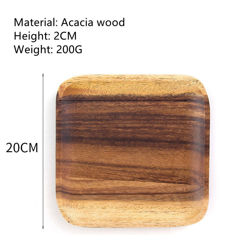 20*20*2cm Acacia Wooden Plate