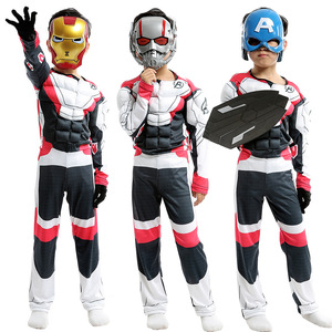 Disfraz Infantil de Manqi Avengers Quantum Suit, Mono Blanco Musculoso para Niños, Disfraz de Cosplay de Película de Televisión - Product Image 1