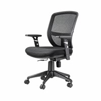 Chaise de bureau ergonomique en maille avec soutien lombaire, chaise de travail pivotante respirante, chaise de bureau réglable en hauteur sur roulettes