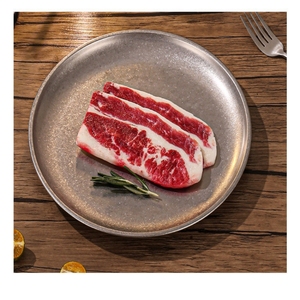 Plato Redondo de Acero Inoxidable Vintage para Barbacoa, Plato de Postre de Lujo Estilo Occidental, <span class=keywords><strong>Vajilla</strong></span> para Frutas, Plato de Metal para Cena de 14/17/20/23/26 cm - Product Image 3