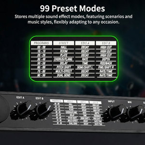 โปรเซสเซอร์เอฟเฟกต์เสียงมินิ DSP ระดับมืออาชีพ 199 รูปแบบเอฟเฟกต์เสียงสะท้อนแบบดิจิตอล สำหรับ<span class=keywords><strong>คาราโอเกะ</strong></span> การบันทึกเสียงสด และระบบเสียงพีเอ - Product Image 6