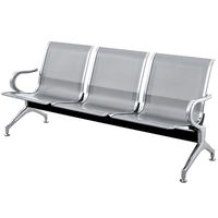 Chaises de zone d'attente d'aéroport de bureau public en acier de haute qualité chaises d'attente de réception banc 2/3/4 places à vendre