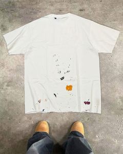 เสื้อยืดโอเวอร์ไซส์สำหรับผู้ชายเสื้อยืดฮิปฮอปทรงหลวมแขนสั้นสไตล์แกลเลอรี - Product Image 1