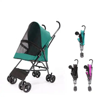 Nouvelle Arrivée Vente en Gros Automatique Pliant Robuste Et Durable Transparent Chien Chariot Pet Rover Chien Poussette