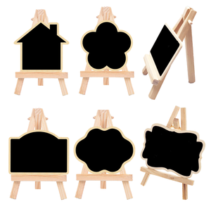 Mini Pizarra de Madera de Doble Cara Borrable, Letreros con Forma Irregular de Casa, Flor, Ola, Número de Mesa, <span class=keywords><strong>para</strong></span> Cafetería, Boda - Product Image 1