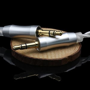 Cable de Audio Trenzado de Doble Hilo de Cobre Libre de Oxígeno Plateado con Conector MMCX de 3.5mm, 1.2m, para Auriculares Over-Ear e In-Ear - Product Image 2