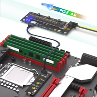 Kartu Riser M.2 M-Key ke PCI-e 4.0 X16 dengan Kabel Riser Oculink SFF-8612/8611 32GB/s Ekspansi GPU untuk Desktop ATX 6Pin Power