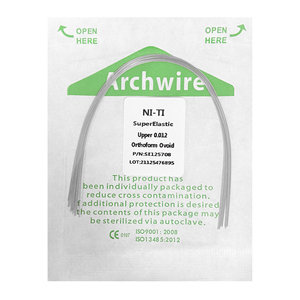 2024 ortodontico dentale Super elastico forma ovoidale Niti rotondo/rettangolare fili ad arco dentale Niti arcuato filo dentista prodotto - Product Image 5