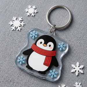 Porte-clés de Noël en acrylique personnalisés BOCE 2027, décoration créative pour les fêtes - Product Image 3