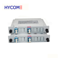 MUX ou DEMUX CWDM 4 canaux à fibre unique LC UPC avec port EXP, cassette plastique LGX avec plage de longueurs d'onde 1260-1650 nm, 2 pièces