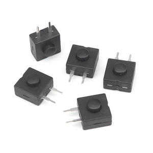 Nylon PA66 cuivre laiton interrupteur d'alimentation 2pin pied droit 12*12mm trou traversant interrupteur à bouton-poussoir à Angle droit - Product Image 4