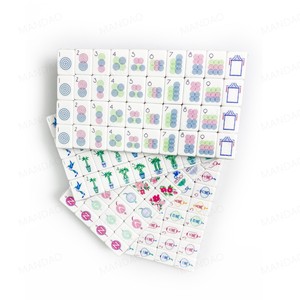 Luxury Acrylic American Mahjong <b>Set</b> 4 Player Portable Mahjong Tiles with Rack for Home Casino Club Play - Product Image 5