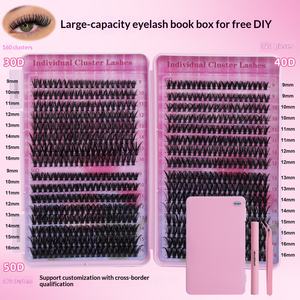 <span class=keywords><strong>Pestañas</strong></span> <span class=keywords><strong>Postizas</strong></span> Segmentadas Semimanuales Estilo Europeo y Americano, Gruesas y Alargadas, Personalizables <span class=keywords><strong>con</strong></span> Cajas para <span class=keywords><strong>Pestañas</strong></span> - Product Image 5