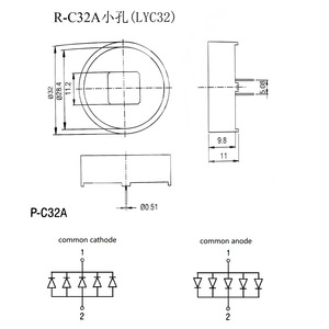 จอแสดงผลวงกลมสีน้ำเงินความสว่างสูง 32 มม. รุ่น Houkem-C32-BB - Product Image 6