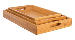 Bandeja de <span class=keywords><strong>madera</strong></span> de bambú cuadrada, simple, grande, barata - Product Image 6
