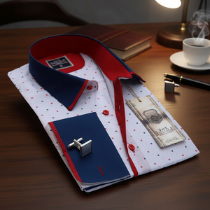 Boutons de manchettes, chemise blanche pour hommes - Product Image 3