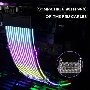 HOT SELLING Qingsea ARGB moederbordkabel <span class=keywords><strong>3</strong></span>*8PIN 24Pin voedingssnoer siliconen USB <span class=keywords><strong>3</strong></span>.0 verlengkabel set <span class=keywords><strong>2</strong></span>.5 inch HDD computer - Product Image 5