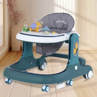Marche-bébé multifonctionnel en plastique détachable avec support à jouets, conception anti-bascule, pliable, 0-3 ans
