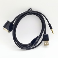 Cable de Carga USB con Conector de 30 Pines a AUX de 3.5mm para Auto, Compatible con iPhone 3G 4G, iPod Touch, Impresora, Computadora iOS, Escáner de Código de Barras
