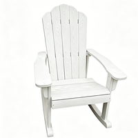 Fauteuil à bascule Adirondack moderne en plastique imitation bois, résistant aux intempéries, pour jardin, salon et villa