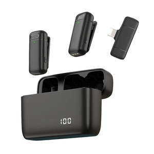 Di động có thể sạc lại không dây Lavalier <span class=keywords><strong>Microphone</strong></span> Loại C nối sạc trường hợp đối với âm thanh video ghi âm trên điện thoại hoặc PC - Product Image 2