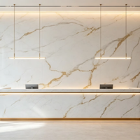 Grande dalle de quartz Calacatta Bookmatch haut de gamme pour les dessus de table et les plans de toilette de meubles modernes