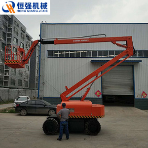 รถกระเช้าบูมแบบขับเคลื่อนด้วยตัวเอง Hengqiang Mechanical ขนาด 14 เมตร แบบพับได้ ใช้เครื่องยนต์ดีเซล - Product Image 4
