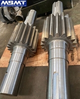 Arbre d'engrenage droit robuste en acier forgé 4140 pour excavatrice de dragline et machine minière, grand arbre d'engrenage, arbre d'engrenage droit à grand module OEM