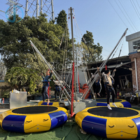 Remolque inflable móvil para niños al aire libre 4 personas trampolín elástico para adultos y niños