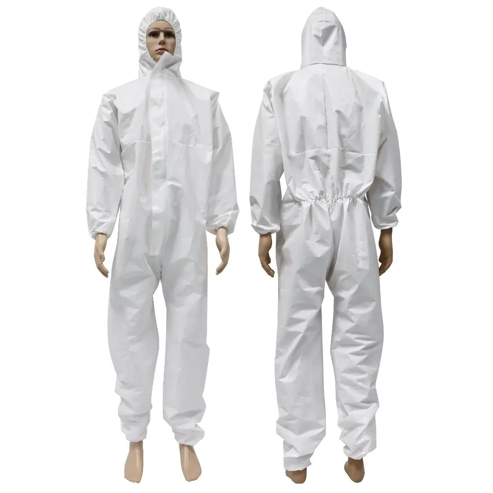 Junlong indumenti da lavoro di sicurezza monouso tipo 5 e 6 tuta chimica EN14126 tuta per il commercio all'ingrosso