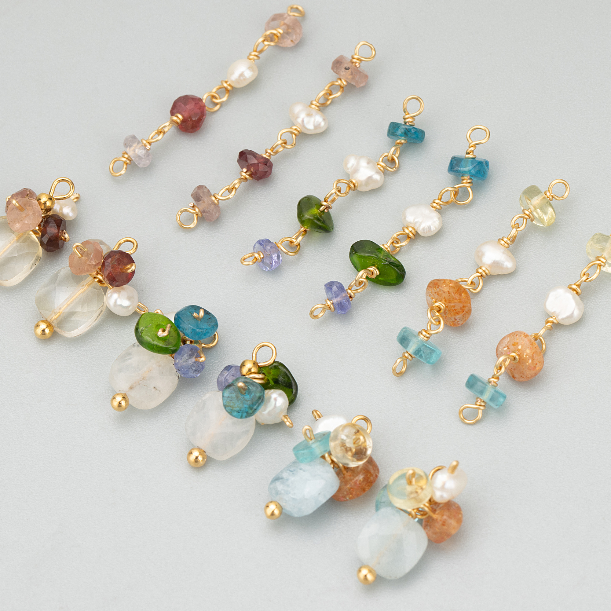 ME28 2pcs/lot Jewelry Accessories,18k Gold Plated,copper,natural Stones,hand Made,charms,earrings Making Findings,diy Pendants