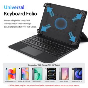 Funda Universal para Tablet de 9-11 Pulgadas con Teclado Plegable Trasero, Cubierta de Cuero PU Simple para Negocios, Producto Nuevo - Product Image 6
