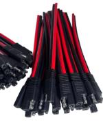 Câble Linkyou 30A 10AWG en cuivre nu PVC SAE mâle-femelle IP66 12V pour bricolage automobile et connecteur de batterie solaire 100MM 200MM