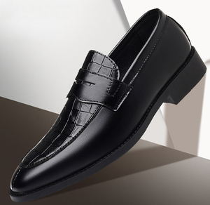 Mocassini Classici in PU Lucido Effetto Coccodrillo con Design Slip-on e Cuciture Complete di Alta Qualità per Business - Product Image 4