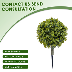 PZD-1-201A высококачественный натуральный пластиковый зеленый Милан травяной шар куст дерево Топиарий искусственная зелень растения кустарники - Product Image 2