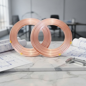 Copper Alloy Pancake Coil <b>Pipe</b> Flexible Tube with Bending for <b>Air</b> <b>Conditioning</b> 0.6-0.8mm Thickness - Product Image 2