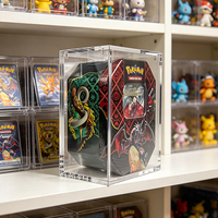 Boîte de présentation magnétique transparente en acrylique anti-rayures de haute qualité avec coins arrondis pour collection TCG