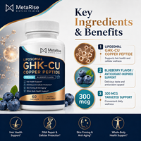 Gummies liposomales GHK-CU à marque privée OEM, 60 unités, supplément antioxydant pour la protection cellulaire, la santé des cheveux et la réparation du ADN, certifié GMP
