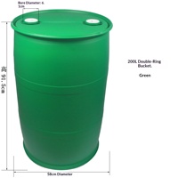 Doppelring-Doppel-L-förmiger Ring Geschlossener Eimer mit Doppelgriff-Design Anpassbarer Logodruck Wasser Chemikalien Enzyme Kunststoff