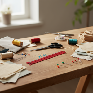 Ilan Cremalleras 25Cm Rouge Profond Pour Couture Artisanat - Product Image 1