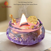 Bougie parfumée Feng Shui chinoise pour la prospérité, pot à argent porte-bonheur, attirant la prospérité, décoration intérieure, cadeau pour le Nouvel An et les affaires