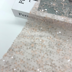 2025 Sang Trọng Thân Thiện Với Môi Sexy Lưới Vải Tuyn Đính Cườm Thanh Lịch Sequin Ren Vải Cho Đám Cưới Đảng - Product Image 4