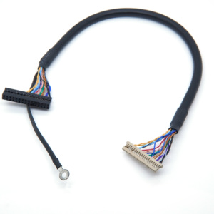 Câble Plat en Cuivre Étamé OEM d'Usine 40 Broches LVDS SHDR-40V-S-B avec Micro Connecteur 1,0 mm pour Écran LCD d'Ordinateur Portable et Affichage Numérique - Product Image 4