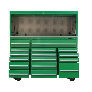 High quality industrial Diy 72 inch 17 drawers tool box cabinet Locker Casters