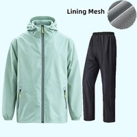 Veste de pluie intégrale ultra-fine, grande taille, en polyester, imperméable, coupe-vent, écologique, pour hommes et femmes, avec coutures thermosoudées