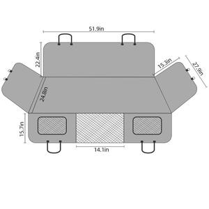 Extensor de asiento trasero protector impermeable gris de alta calidad para perros cubierta de asiento de coche para mascotas - Product Image 5