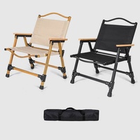 Chaise pliante de style glamping d'extérieur, design Kermit détachable, chaise portable de camping et de plage en alliage d'aluminium